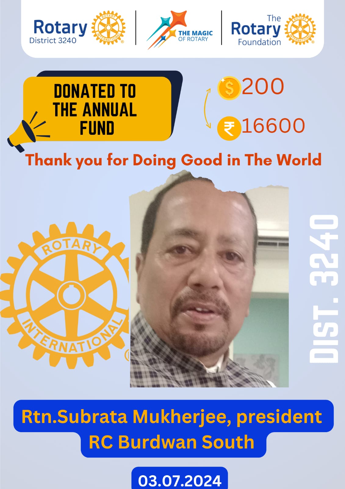 Mr SUBRATA MUKHERJEE