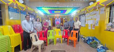 Donation of Chairs to Durga Temple Taliegao