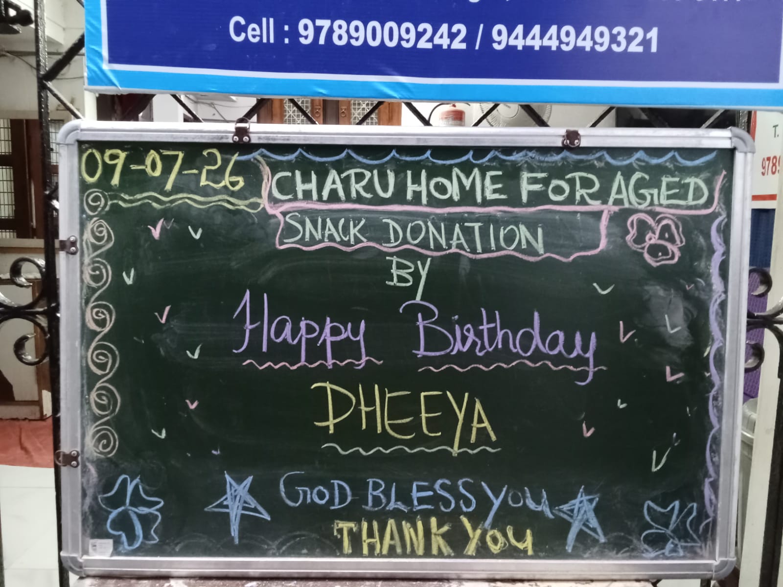 Food Donation at Charu Home for Aged