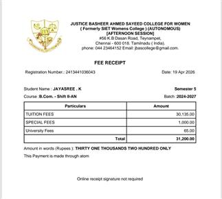 Fee Donation