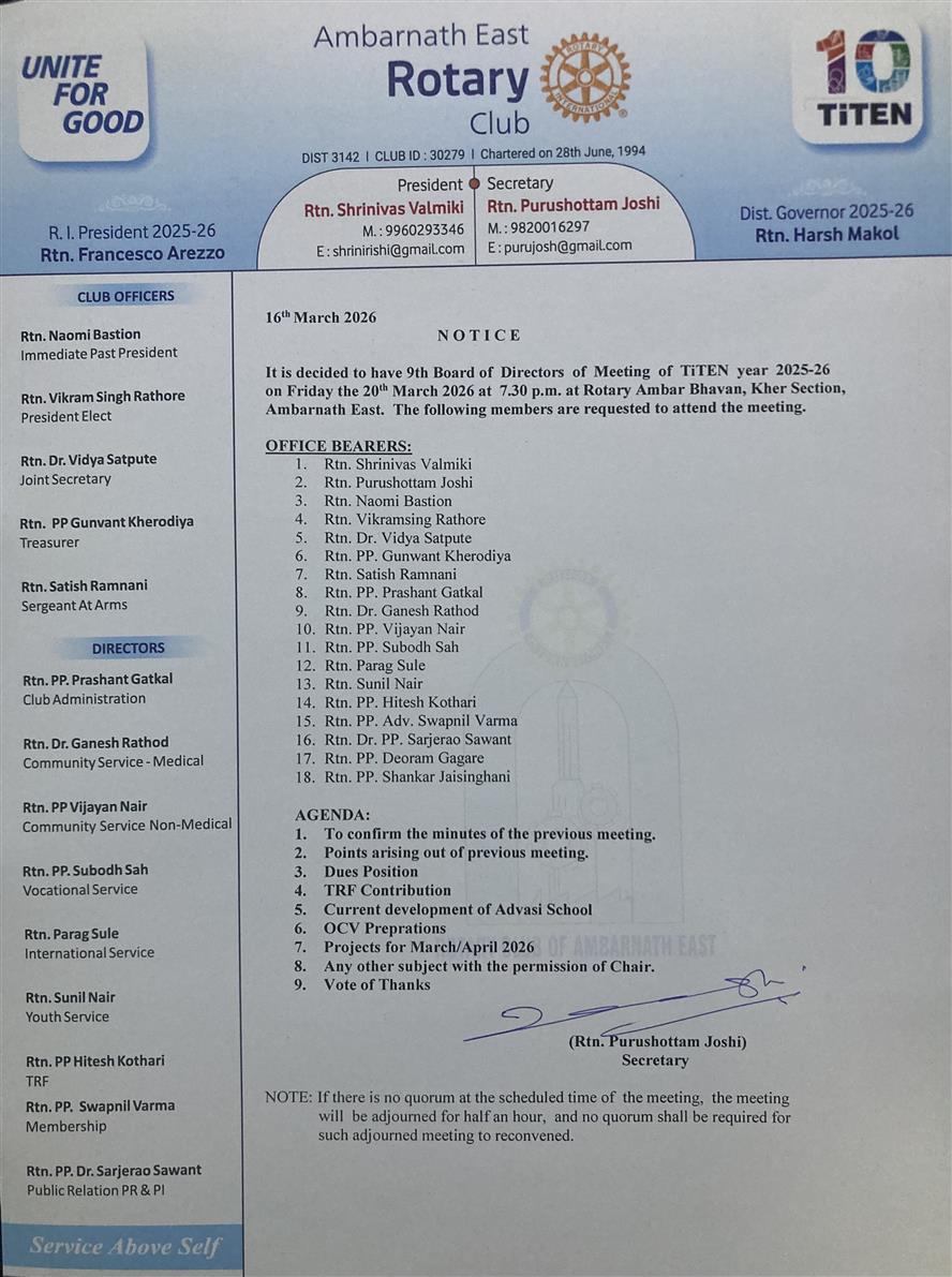 9th BOD meeting