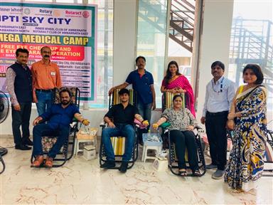 Blood donation and Free Mega health check up camp