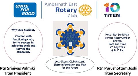 1st regular meeting (Club Assembly) for TiTEN Year