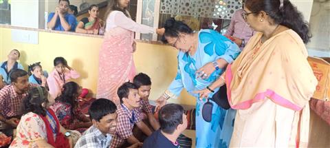 Diwali celebration and Faral distribution