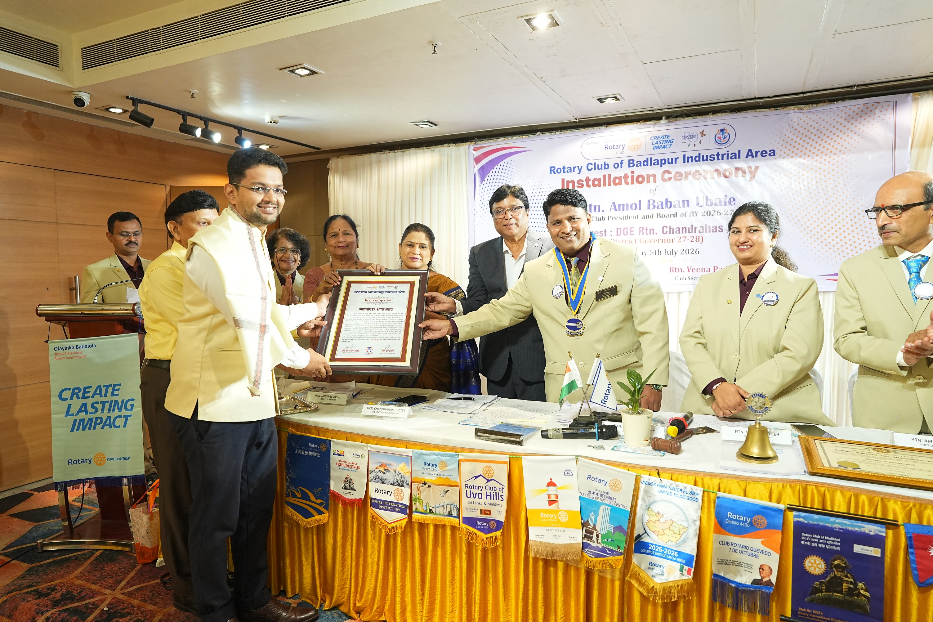 Vocational Awards to Dr. Shreyas Shelke and Mrs. G