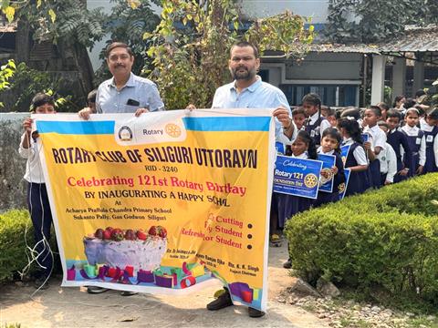 walkathon with food for student on rotary birthday