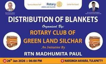 Distribution of Blankets by Club Members