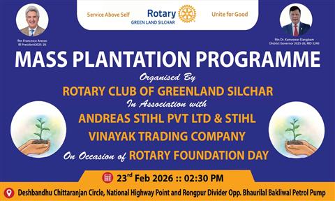Mass Plantation on Chitta Ranjan Statue Rotary