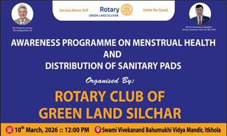 Distribution of Sanitary Pads Organised By Rotary