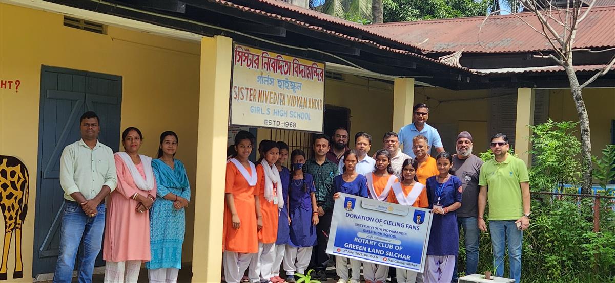 Ceiling Fan Distribution to Sister Nivedita School