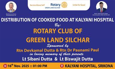 Distribution of Cooked Food at Kalyani Hospital
