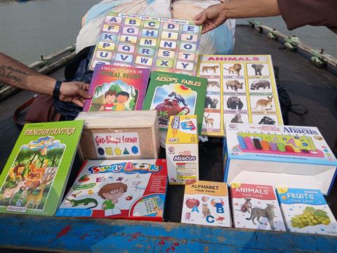 Educational Aid for kids donation at Sundarbans