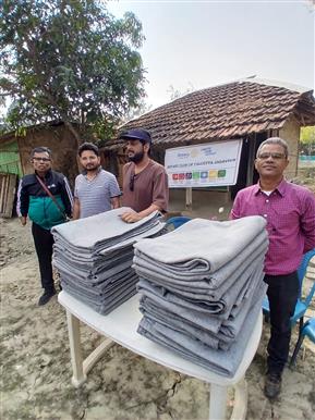 Blanket Distribution at Kumirmari, Sundarbans
