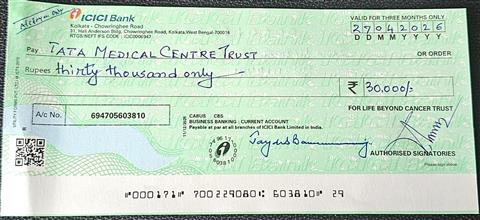 Financial support to 3 cancer patients