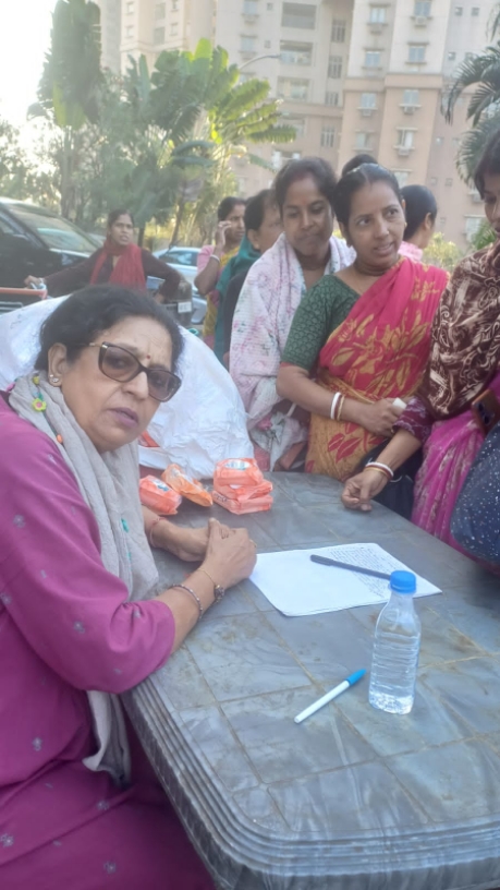 Sanitary napkin distribution 