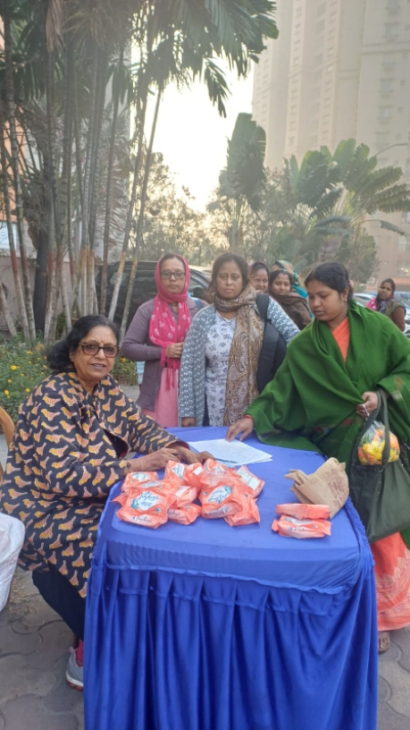 Sanitary napkin distribution 