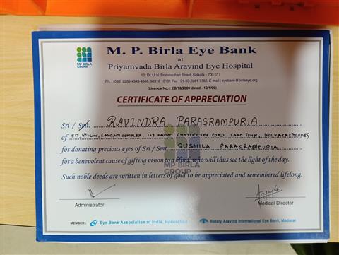 FACILITATING EYE DONATION FOR SIGHTLESS