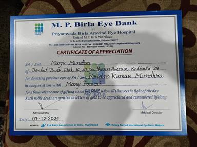 FACILITATING EYE DONATION FOR SIGHTLESS