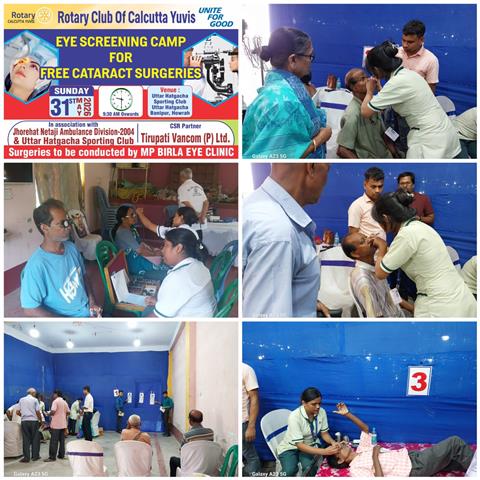 Eye Screening Camp for Free Cataract Surgeries