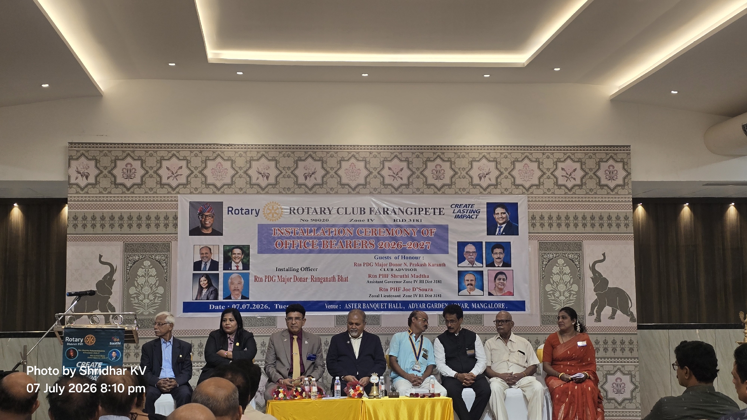 Participated in installation ceremony of RC Farangipete