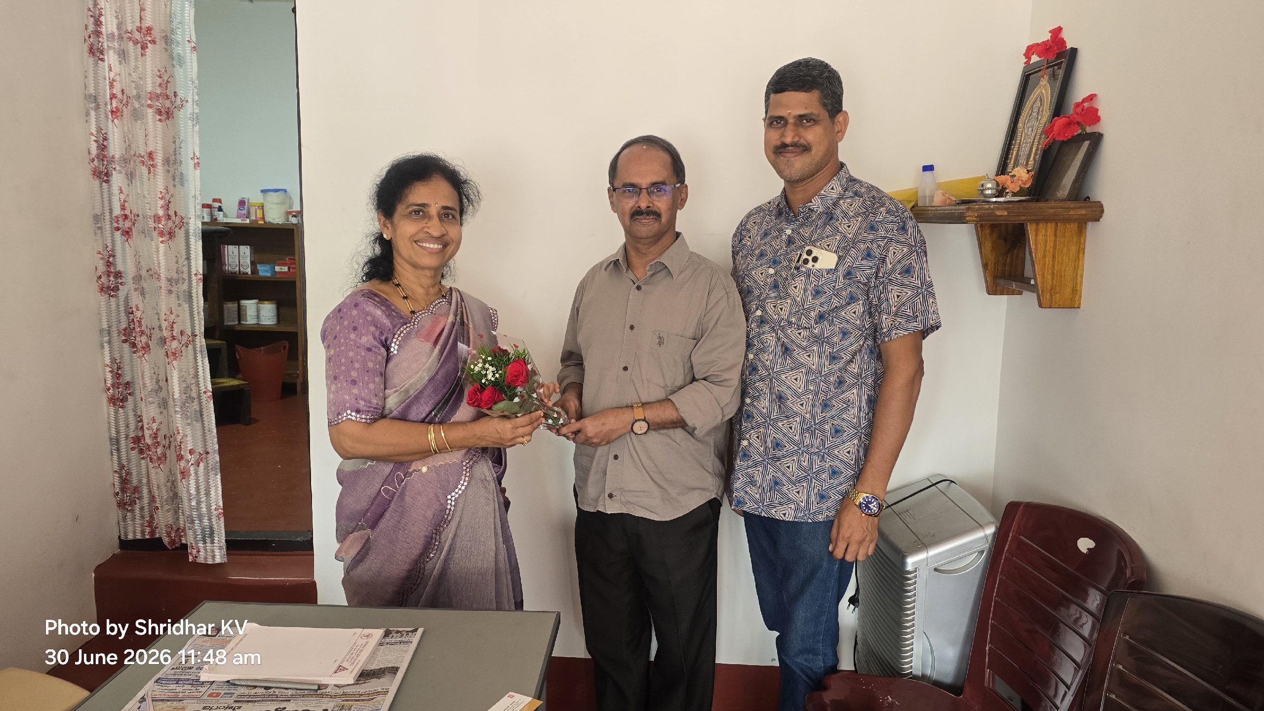 Honoured a doctor