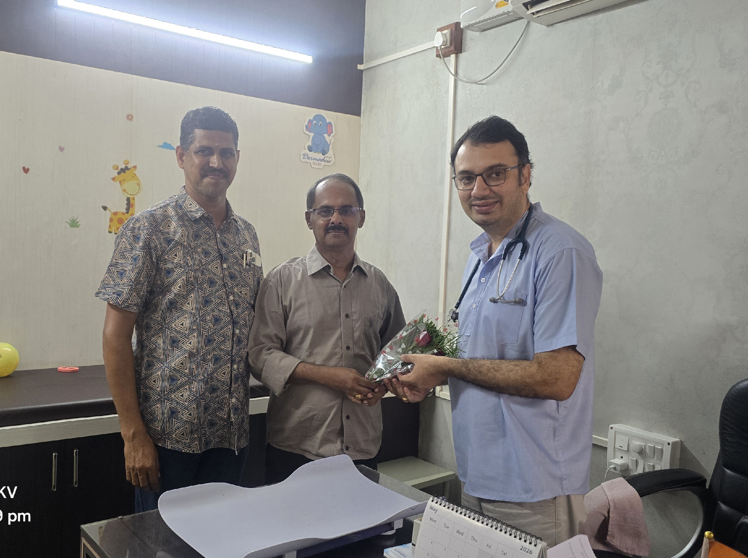 Honoured a doctor