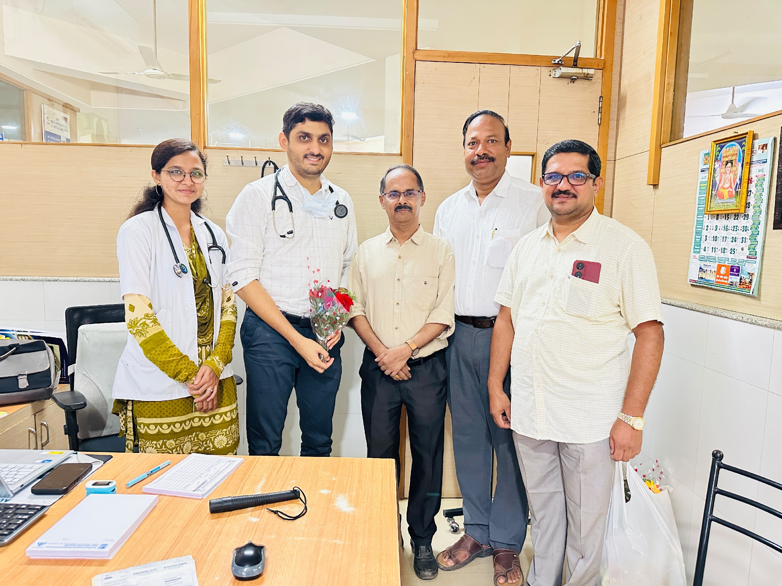 Honoured a doctor