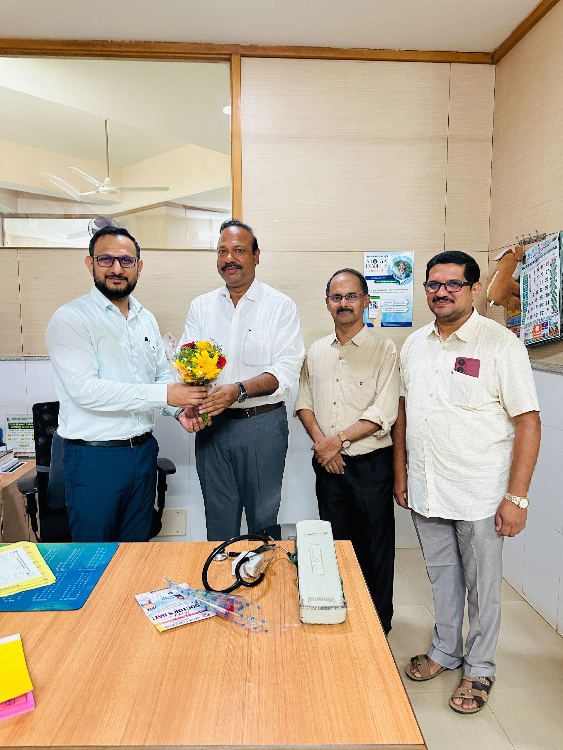 Honoured a doctor