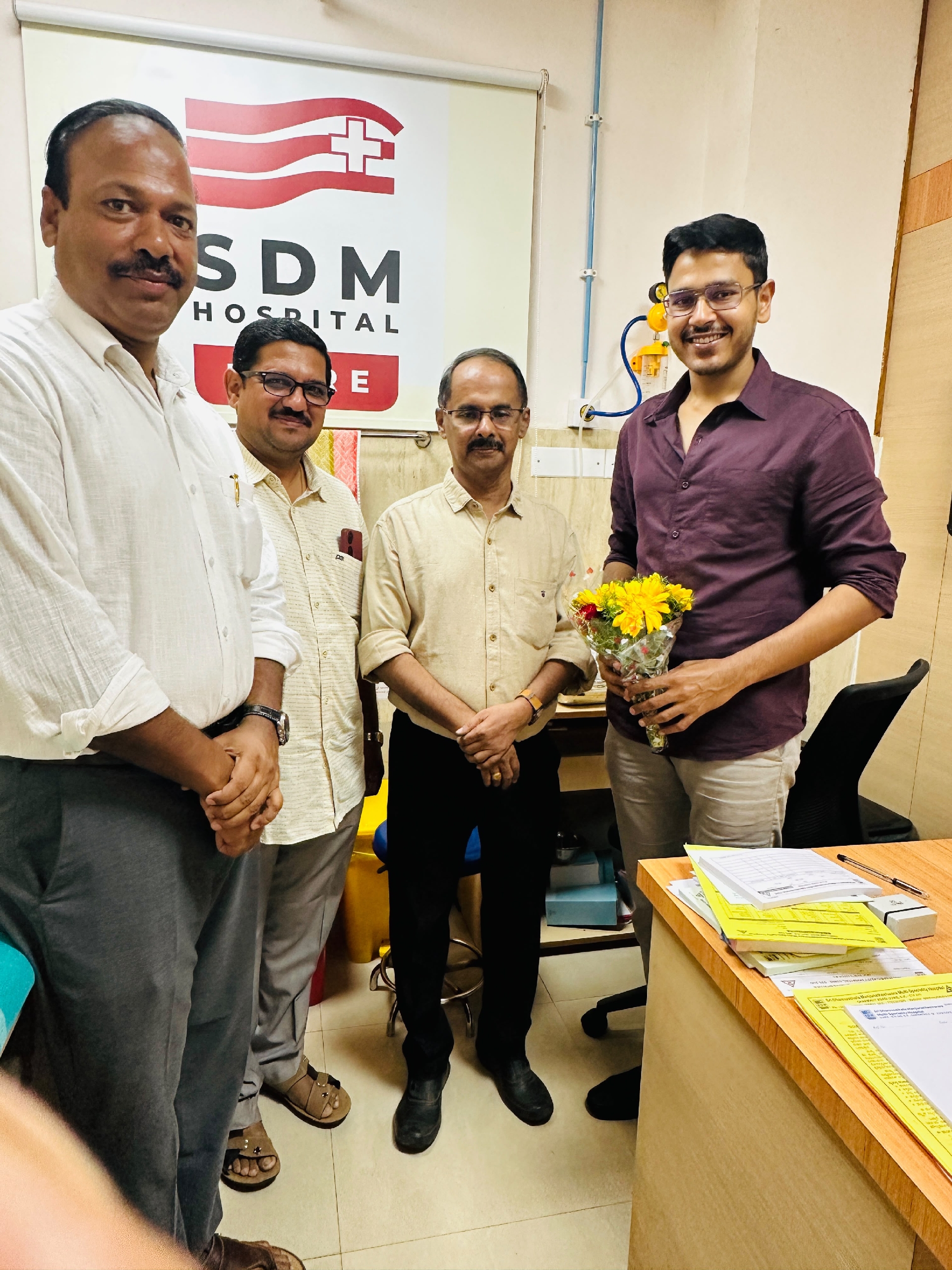 Honoured a doctor