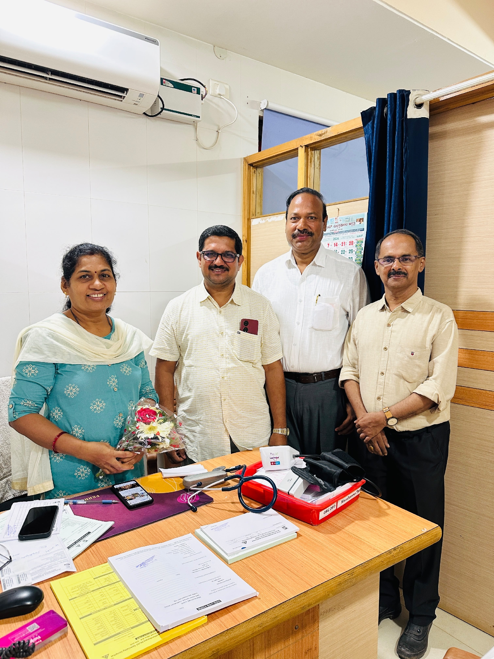 Honoured a doctor