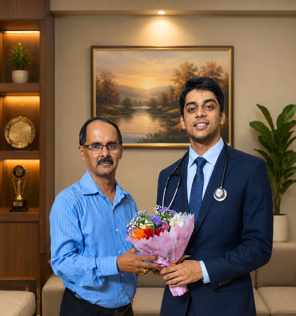 Honoured a doctor