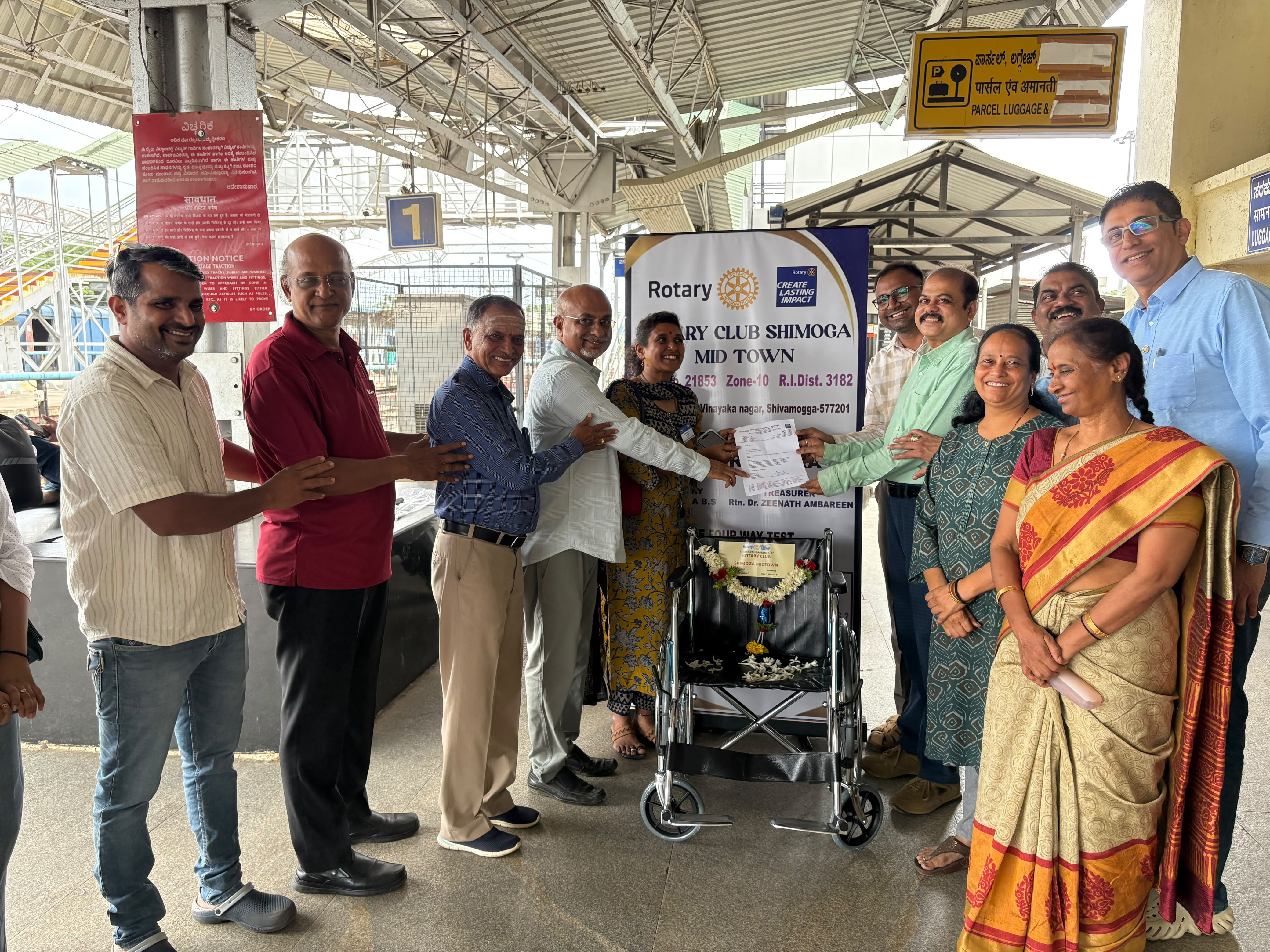 Railway Station Shimoga Wheel Chair Distribution