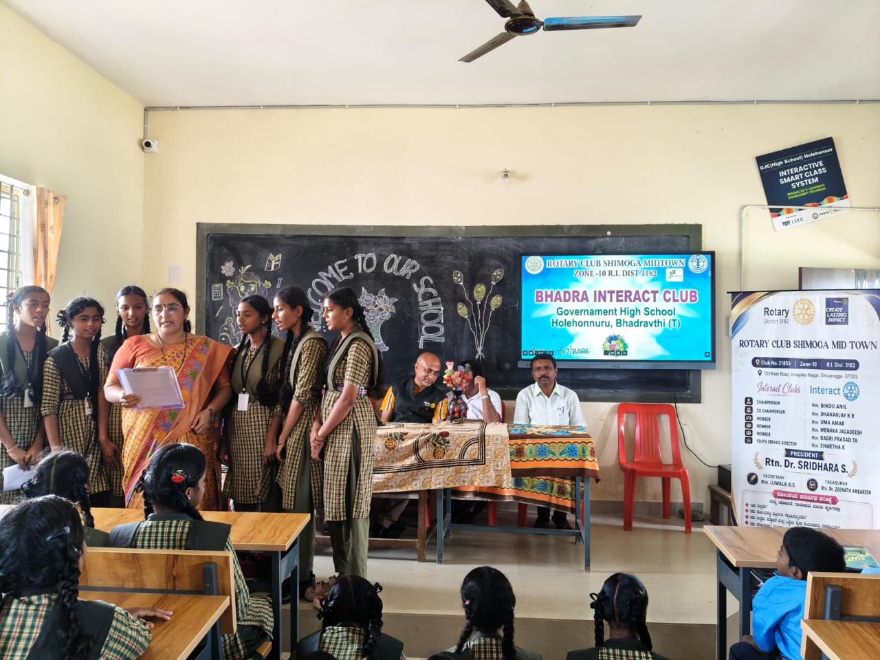 Interact Club Installation, Govt School Holehonnur