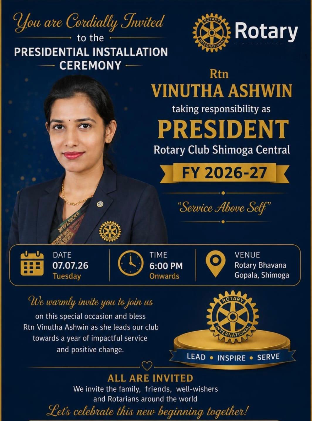 Installation Of Rotary Shimoga Central
