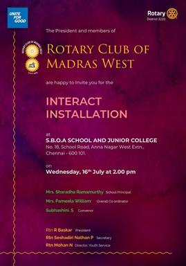 Interact Club at SBOA School and Junior College