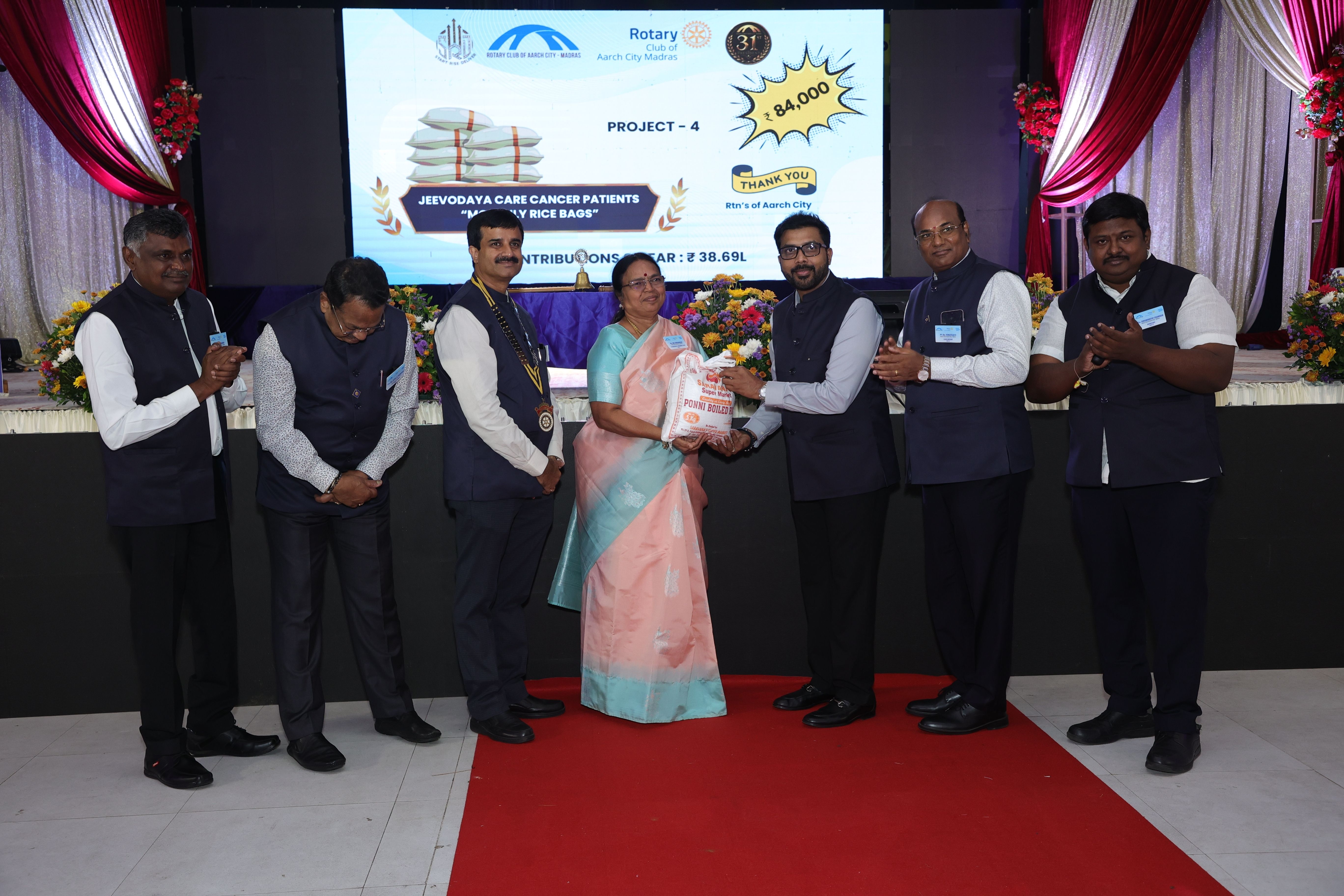 Jeevodhaya Cancer Care - Rice Bag Distribution