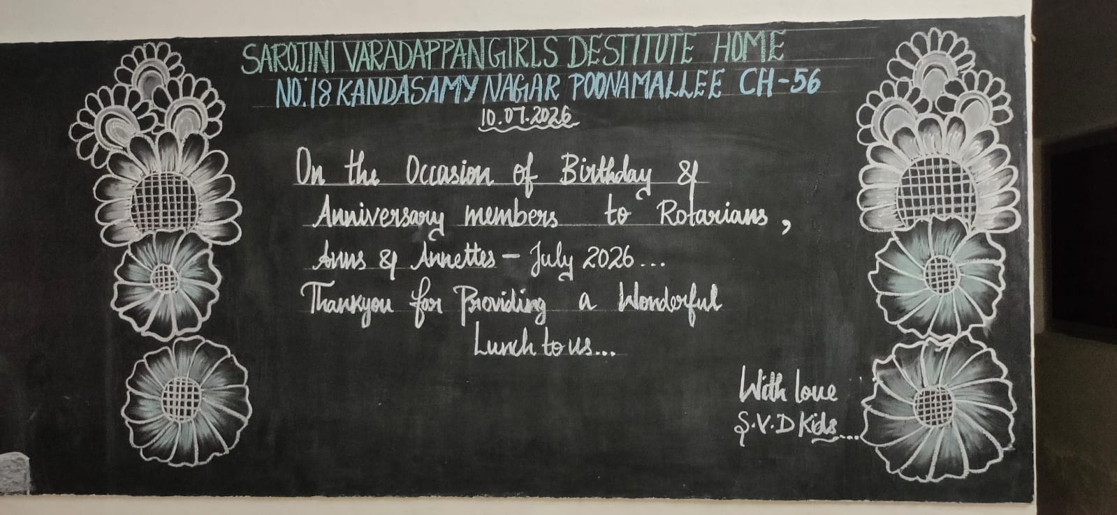 Annadhanam - Sarojini Varadappan Girls Destitute Home