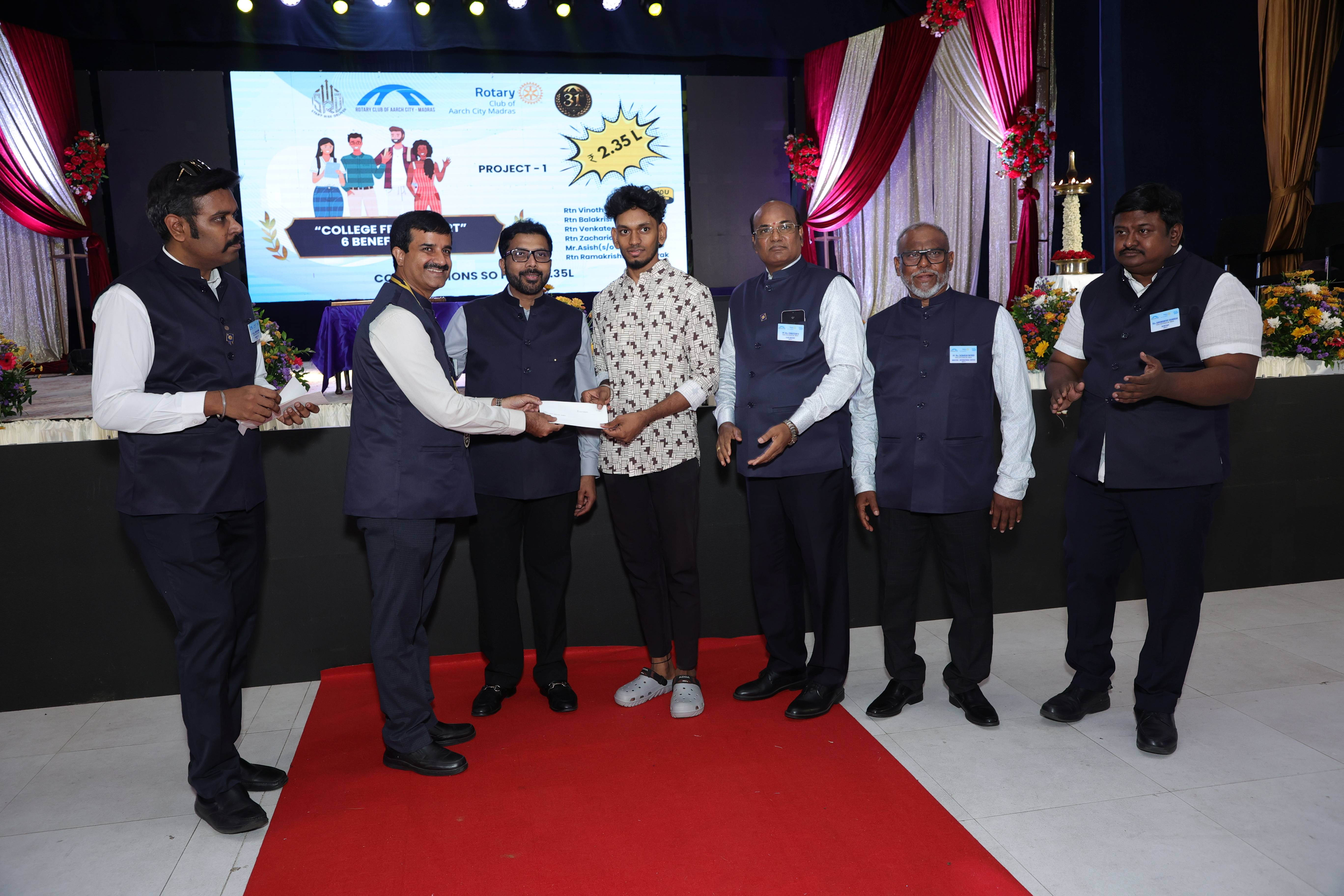 Edu. Support to Mr.Gokul — 4th Consecutive year