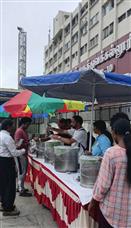 Serving Breakfasat KMCH by Interact club of Omega