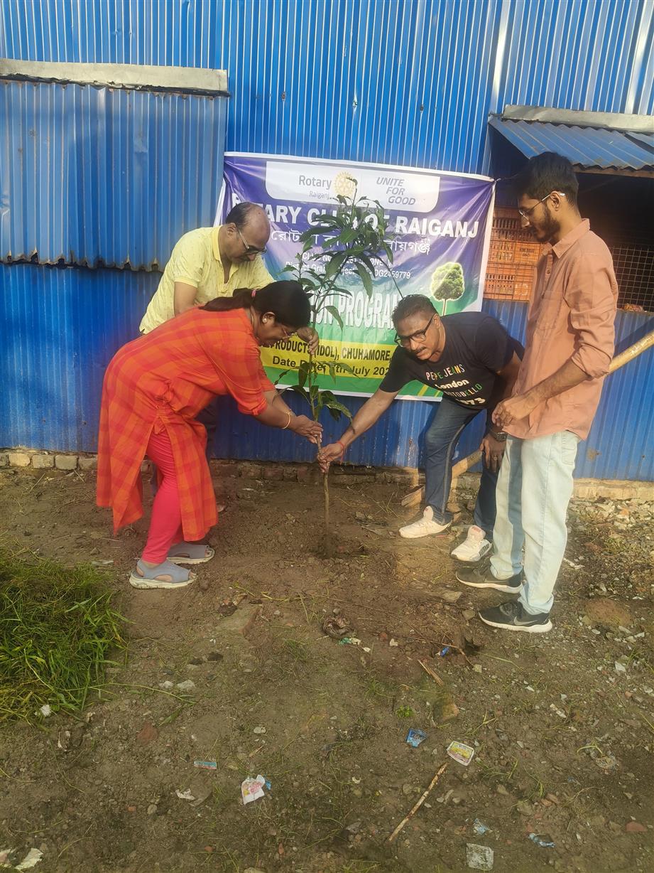 Tree plantation programme done by Rotary club of R