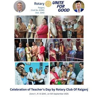 Felicitation of 6 teachers on Teachers Day