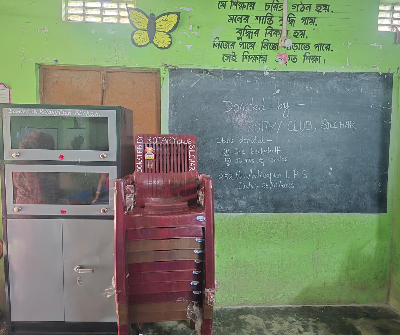 DONATION OF SCHOOL FURNITURE