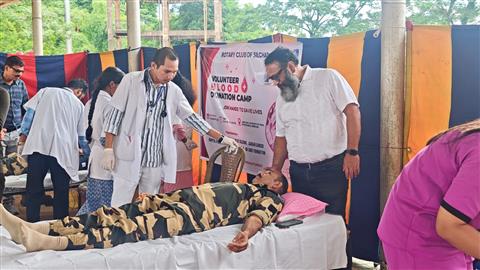 VOLUNTEER BLOOD DONATION CAMP AT SUTARKANDI
