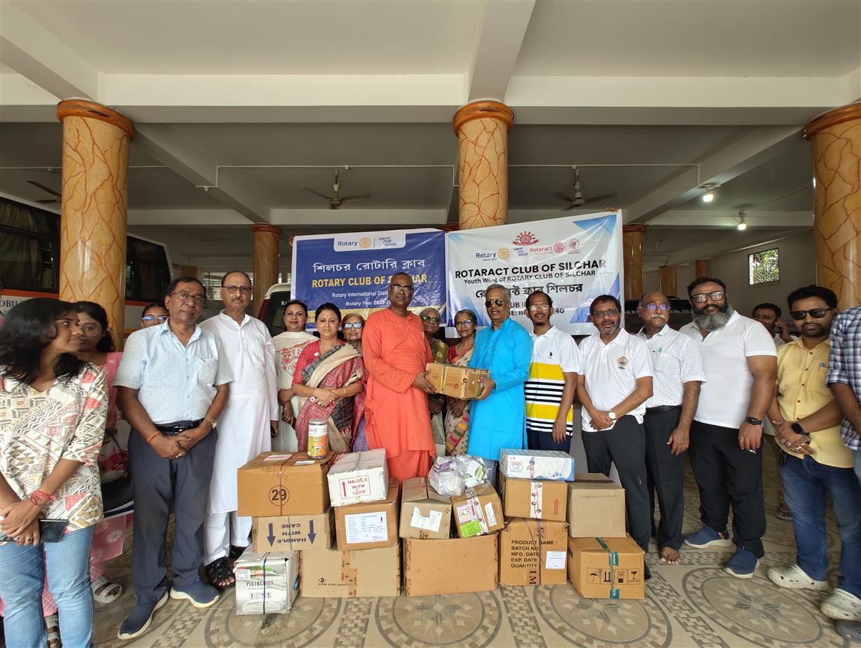 DONATION AT RAMAKRISHNA MISSION SEVASHRAM, SILCHAR