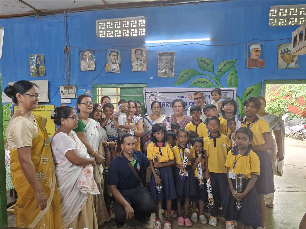 Distribution of umbrella in 3 schools