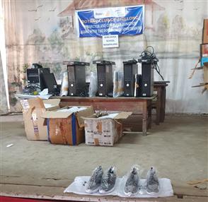 Gifting of equipments in School