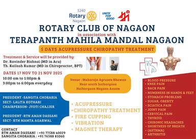 ACCUPRESSURE AND CHIROPATHY TREATMENT CAMP