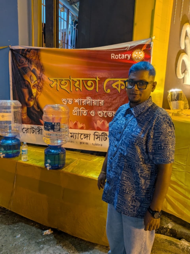 Water and First-aid Kiosk during Durga Puja