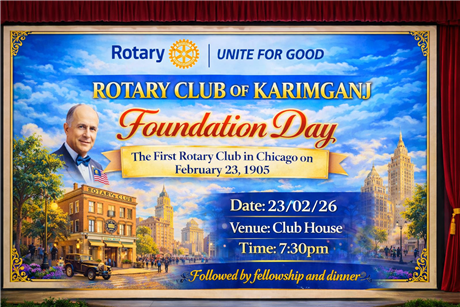 Rotary 121 Foundation Day Observed 23 Feb 2026