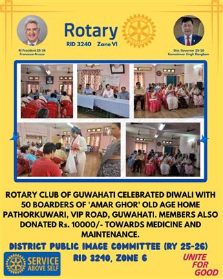 A VISIT TO OLD AGE HOME TO CELEBRATE DIWALI